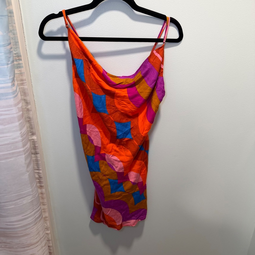 Olivaceous Wendy Mini Dress Multi Large Boho Geometric Festival Summer Casual